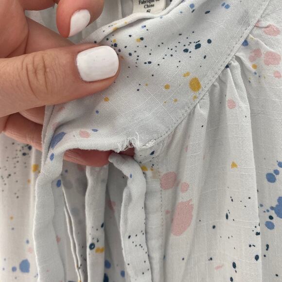 Cloth & Stone Anthropologie Paint Splattered Button Up Tank Size Small - Picture 5 of 6